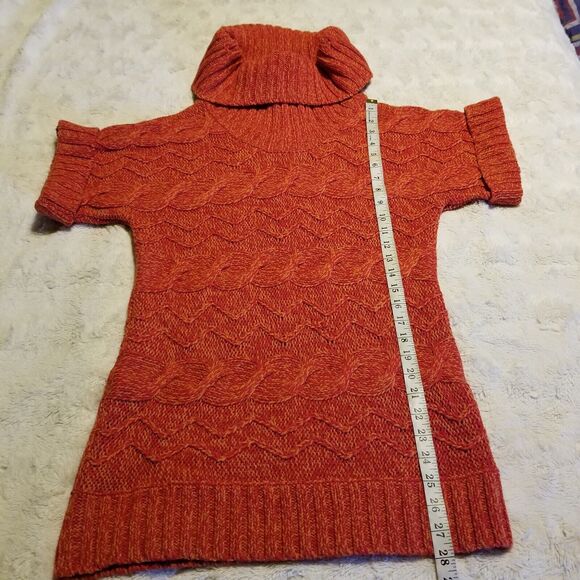 Rue 21 Womens Sweater Large Terracotta Orange Y2k Chunky Cable Knit - Picture 8 of 9